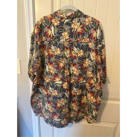 Natural Issue 100% Cotton Short Sleeve Hawaiian Tropical Button Shirt - Size XXL - Picture 5 of 6
